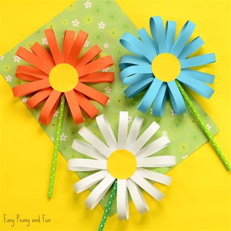 Paper Flower Craft | Flower crafts kids, Easy paper crafts, Paper craft ...