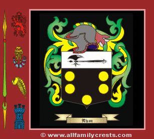 Nixon family crest and meaning of the coat of arms for the surname Nixon, Nixon name origin