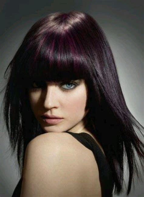 Aubergine highlights | Hair styles, Aubergine hair color, Sleek hairstyles