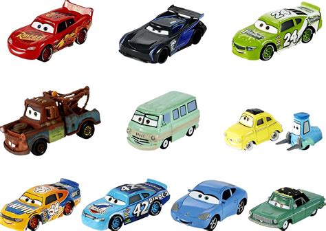 Disney and Pixar Cars Die-Cast Vehicle 10-Pack, Collectible Set of 1:55 ...