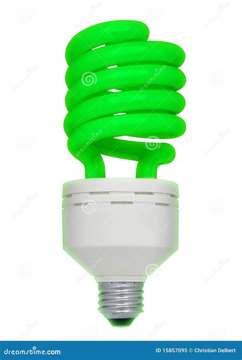 Green Fluorescent Light Bulb, Isolated Royalty Free Stock Photo - Image ...