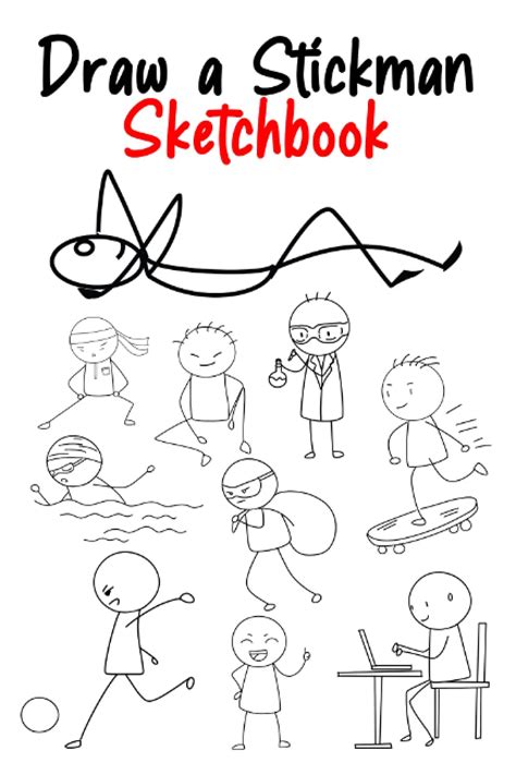 Buy Draw a Stickman Sketchbook: Draw a Stickman - Stickman Book - Drawing Stickman - Over 250 ...