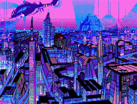 Cyberpunk 8 Bit Pixel Art Background Pixel City Pixel Art | Images and Photos finder