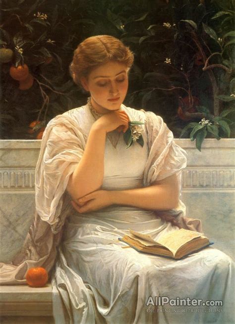 Charles Edward Perugini Girl Reading Oil Painting Reproductions for sale | AllPainter Online Gallery