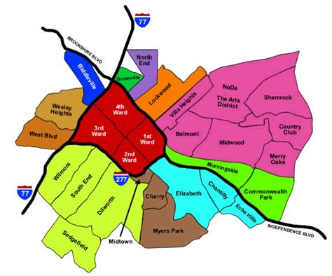 Map Of Charlotte Nc Neighborhoods - Living Room Design 2020