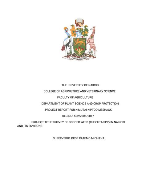 (PDF) THE UNIVERSITY OF NAIROBI PROJECT