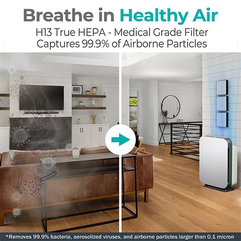 Alen BreatheSmart 75i Air Purifier with Pure, True HEPA Filter, for Allergens, Dust, Mold, and ...