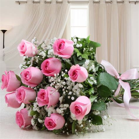 Flowers Bouquet Roses Pink