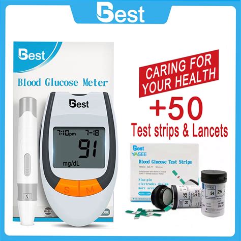 Best Glucometer Set Blood Glucose Meter FREE 50pcs strips & 50pcs ...