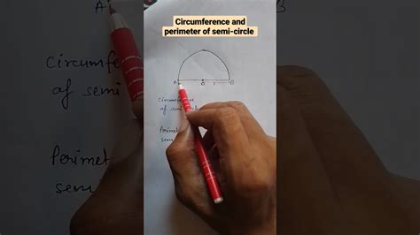 Circumference of semicircle | perimeter of semicircle #maths #shorts # ...