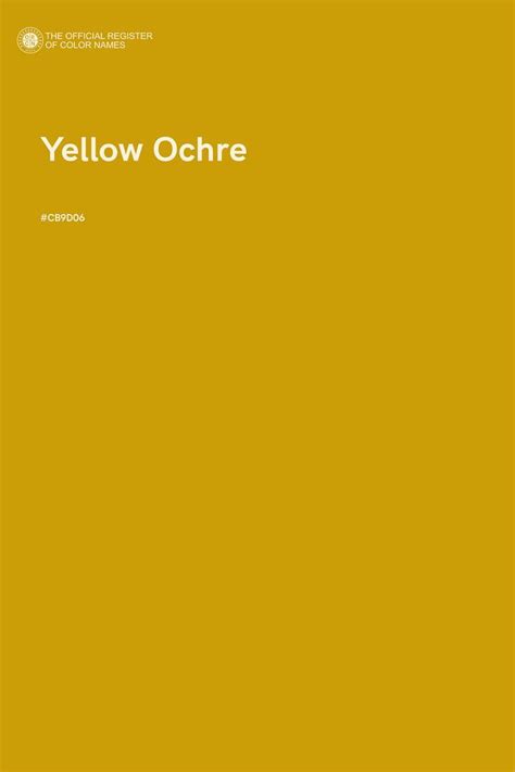 Yellow Ochre Color | Color palette yellow, Shades of yellow color ...