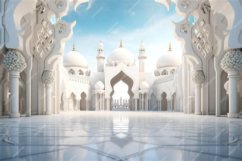 Premium AI Image | Islamic background for a mosque