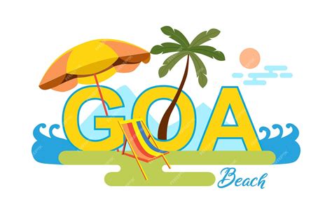 Premium Vector | Goa beach life design composition vector