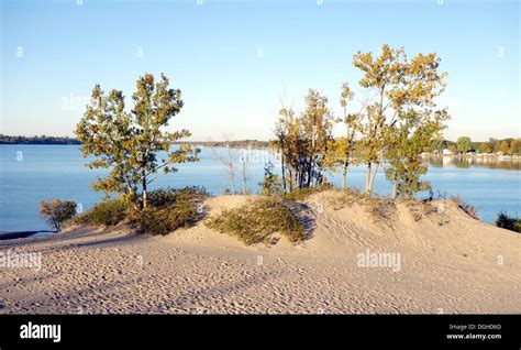 Sand dunes at the Sandbanks Provincial Park in Ontario, Canada Stock ...