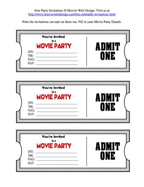 Printable Movie Tickets Pdf - Fill Online, Printable, Fillable, Blank ...