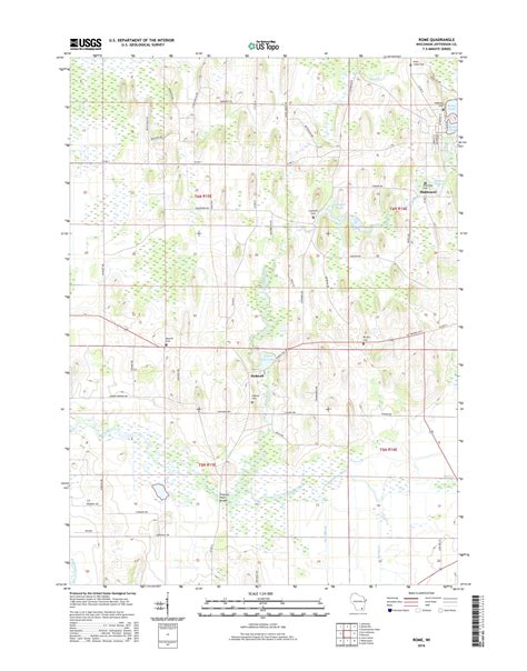 MyTopo Rome, Wisconsin USGS Quad Topo Map