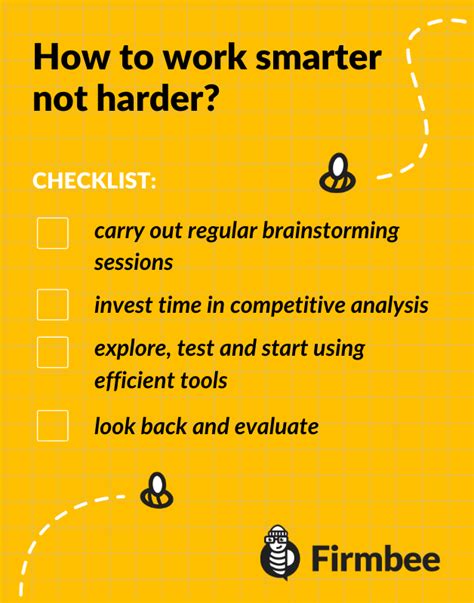 Work smarter not harder - 4 strategies for beeing more productive | Firmbee