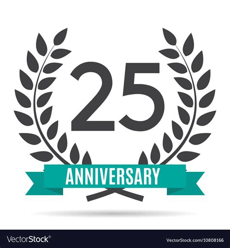 Template logo 25 years anniversary Royalty Free Vector Image