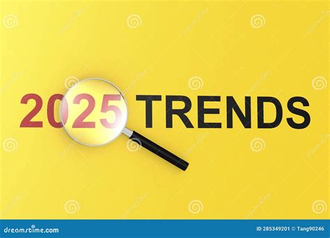 2025 Trends Word with Magnifying Glass Stock Illustration ...