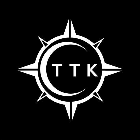 TTK abstract technology logo design on Black background. TTK creative ...