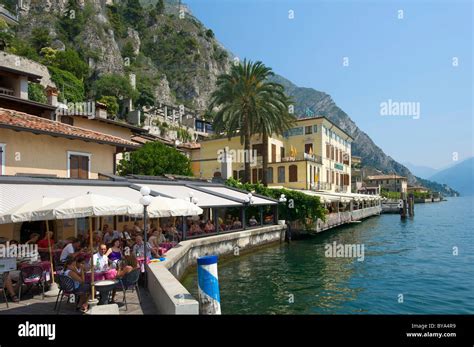 Restaurants in Limone sul Garda, Trentino, Italy, Europe Stock Photo - Alamy