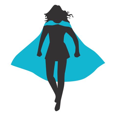 Superhero Woman Silhouette PNG & SVG Design For T-Shirts