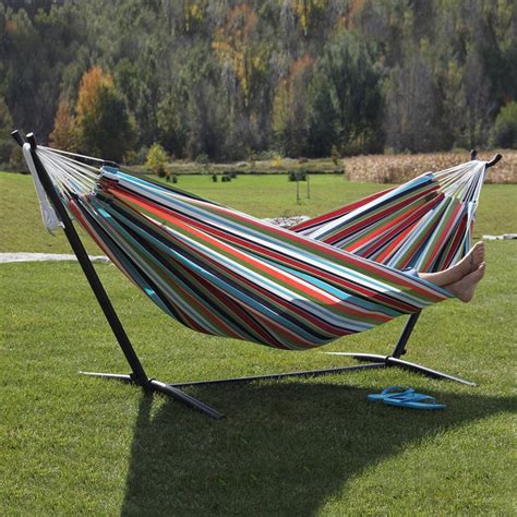 Vivere Carousel Confetti Fabric Hammock with Stand Included at Lowes.com