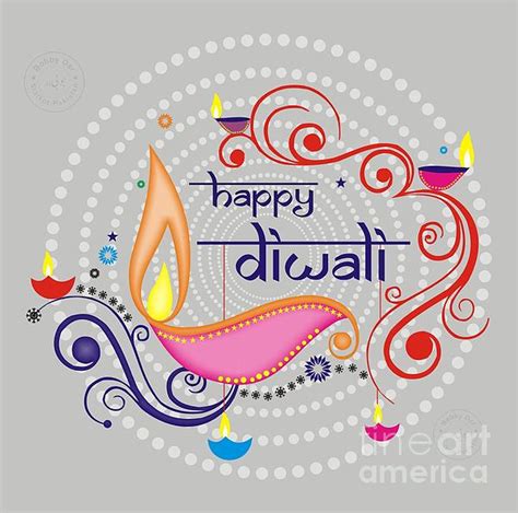 Happy Diwali #1 Greeting Card by Bobby Dar