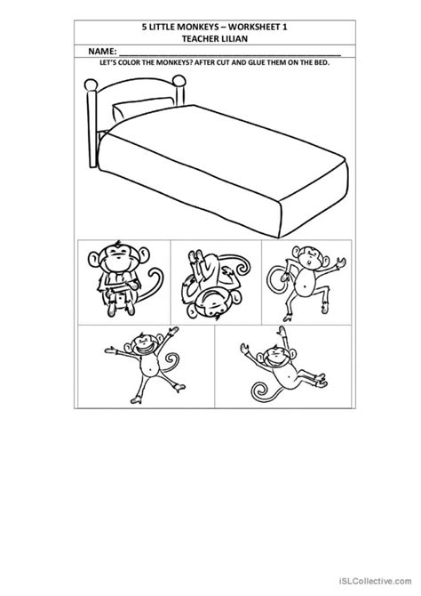 Five Little Monkeys ESL Worksheet By Yazdica | svauto.dk