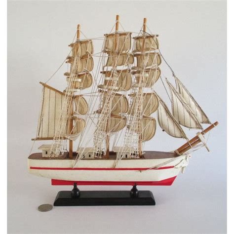 Model Ship, Vintage Full Rigged Three Masted Barque Square Rigged... (€ ...