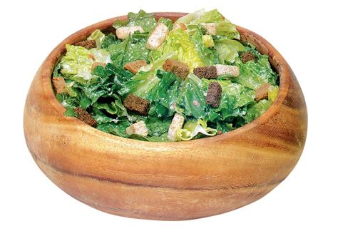 Caesar Salad in Wooden Bowl - Prepared Food Photos, Inc.