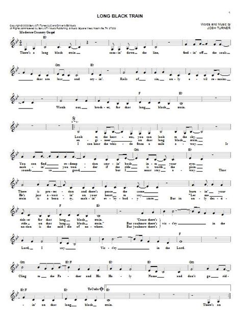 Long Black Train | Sheet music, Hymn sheet music, Sheet music direct