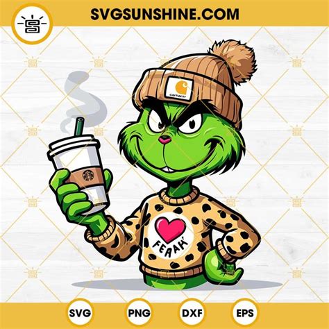 3.99Carhartt Grinch Coffee SVG, Bougie Grinch SVG, Grinch Starbucks Cup ...