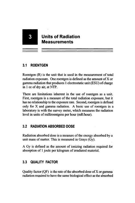 Units of Radiation Measurements (Chapter 3) - Radionuclides in ...