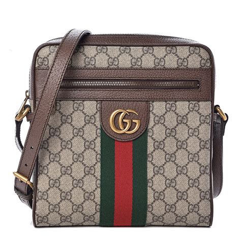 GUCCI GG Supreme Monogram Web Small Ophidia Messenger Bag Brown 502112