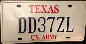 Texas U.S. ARMY license plate USA military vet War Infantry Hero ...