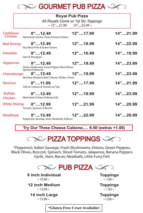 No Name Pub – Menu Page 4 – No Name Pub