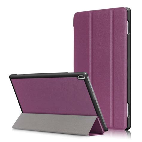 Lenovo Tab 4 10 Case, Dteck Leather Folio Case Tri-fold Standing Cover ...