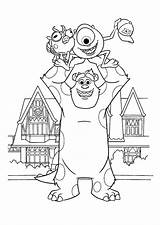 Printable Monsters Inc Coloring Pages sketch template