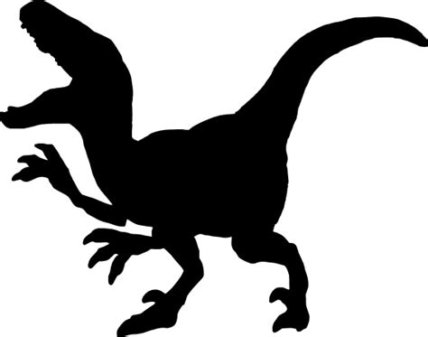 raptor dinosaur silhouette, clipart image, free svg file - SVG Heart