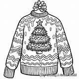 Ugly Sweater Coloring Pages  Free & Printable sketch template