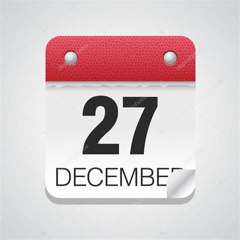 Calendar icon with December 27 — Stock Vector © whitebarbie #71507569