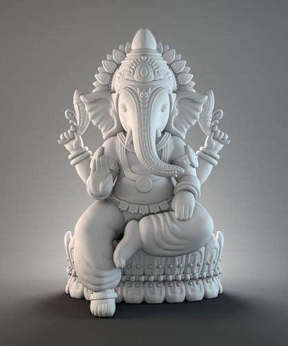 Ganesh hindu statue 3D model | CGTrader