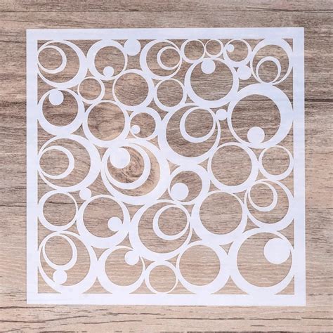 Geometric Stencil for Painting Painting Stencil DIY Decor | Etsy