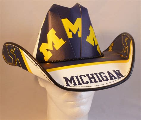 Michigan Wolverines cowboy hat made of officially by BestBeerHats