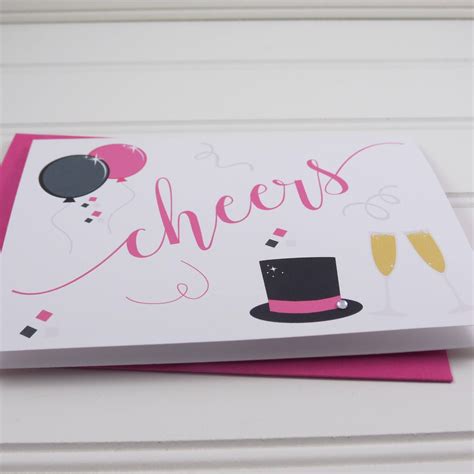 Happy New Year's New Years Card Cheers Champagne Toast - Etsy