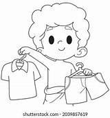 Cute Boy Dressing Upcartoonvector Illustration Isolated Stock Vector  sketch template