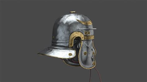 Roman Legionary Helmet - 3D Model by AlexeyBorisov