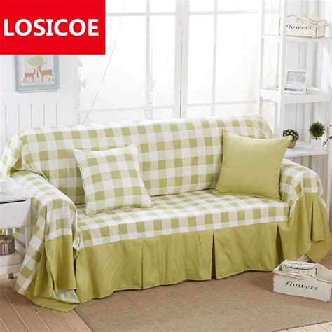 High end Luxury Green plaid combination sofa cushion lace sofa cover all inclusive sofa towel ...