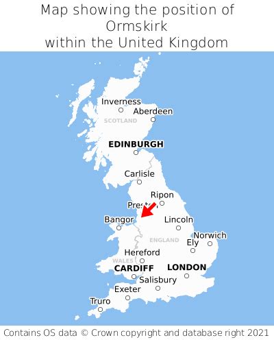 Where is Ormskirk? Ormskirk on a map